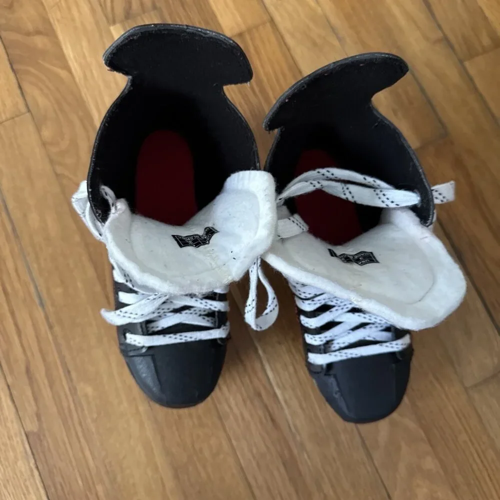 CCM Kids Black and White Ice Skates